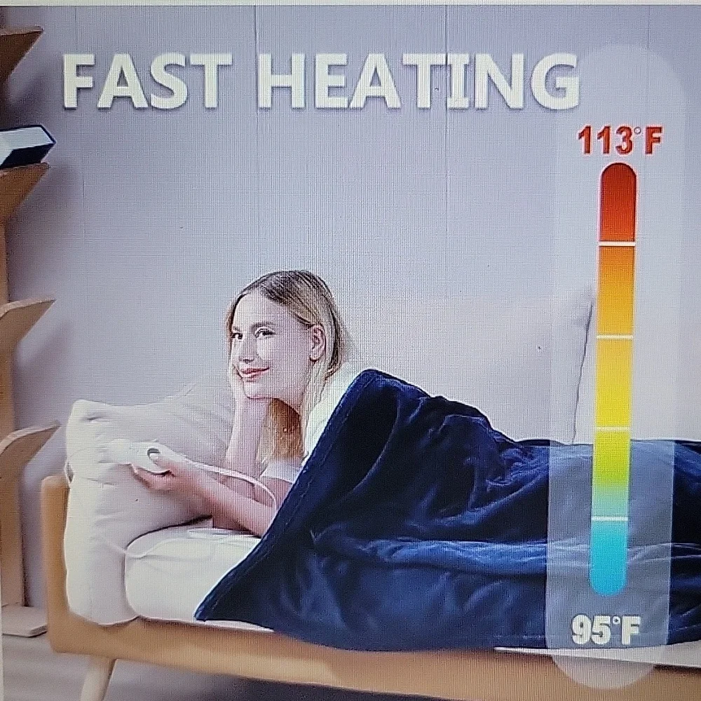 TEFICI Electric heated blanket throw 50x60
